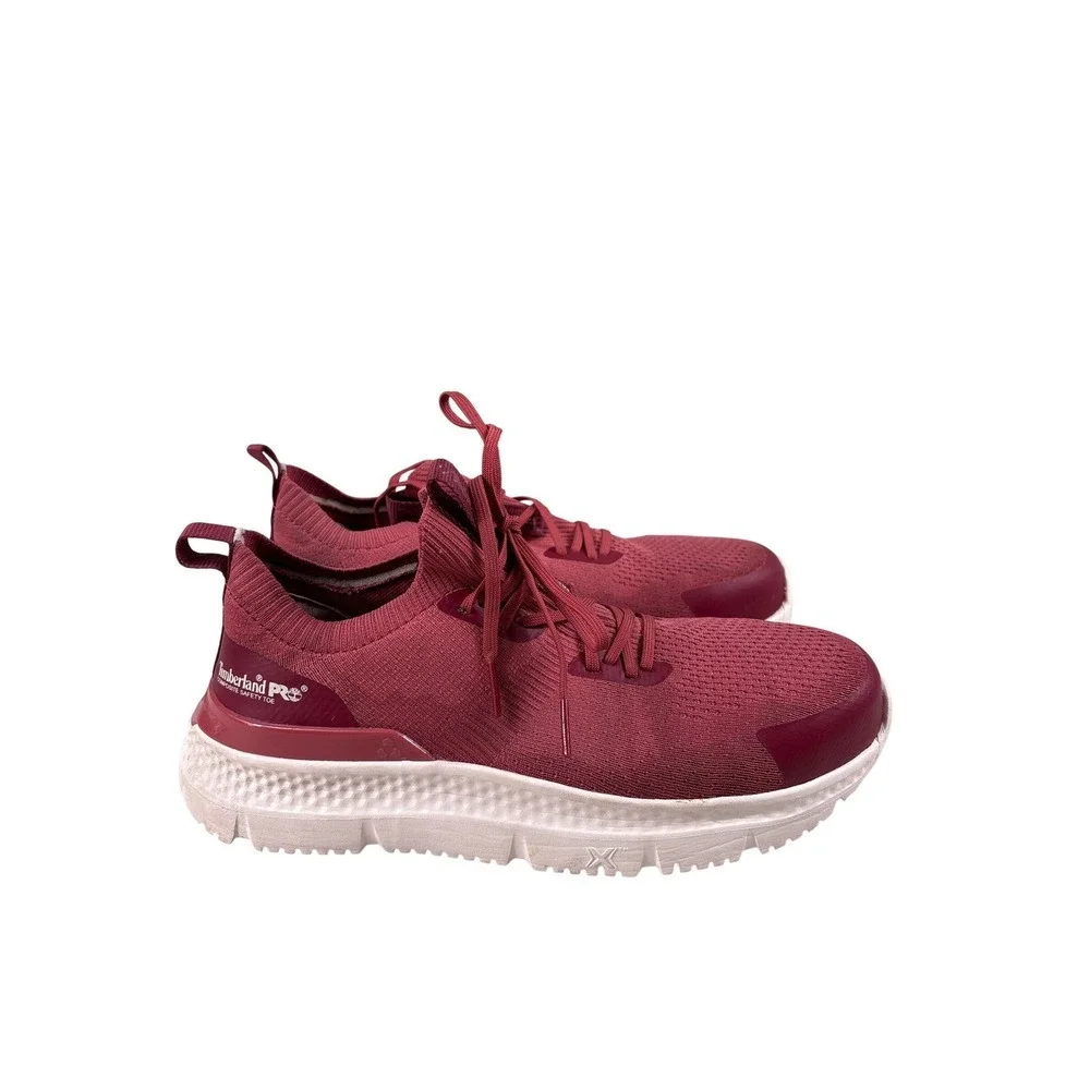 Timberland PRO Burgundy Composite Safety Toe Work Shoes Women's 8M Lightweight‎